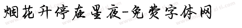 烟花升停在星夜字体转换