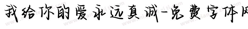 我给你的爱永远真诚字体转换