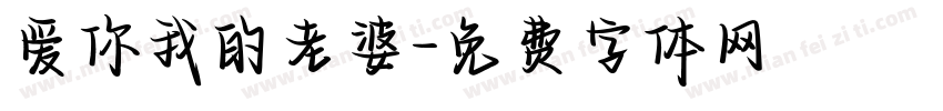 爱你我的老婆字体转换