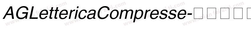 AGLettericaCompresse字体转换