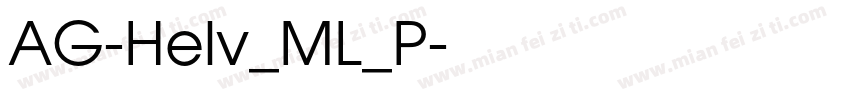 AG-Helv_ML_P字体转换