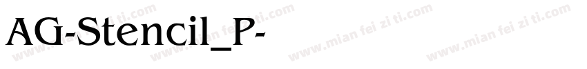 AG-Stencil_P字体转换