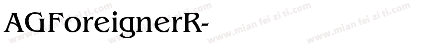 AGForeignerR字体转换