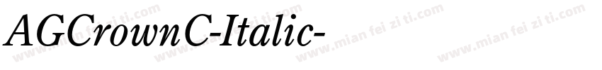 AGCrownC-Italic字体转换