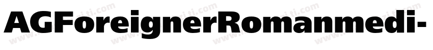 AGForeignerRomanmedi字体转换
