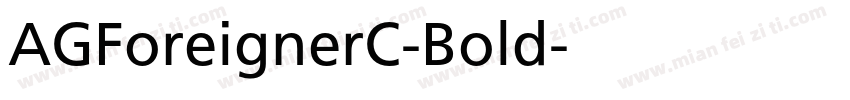 AGForeignerC-Bold字体转换