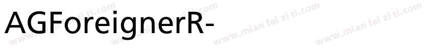 AGForeignerR字体转换