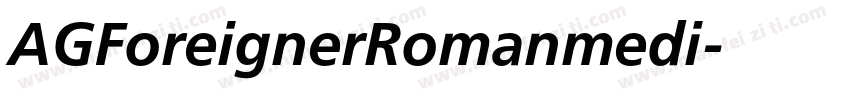 AGForeignerRomanmedi字体转换