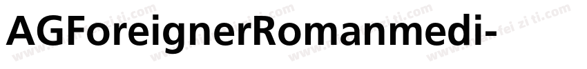 AGForeignerRomanmedi字体转换