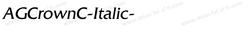 AGCrownC-Italic字体转换