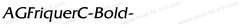 AGFriquerC-Bold字体转换