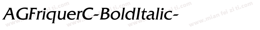AGFriquerC-BoldItalic字体转换