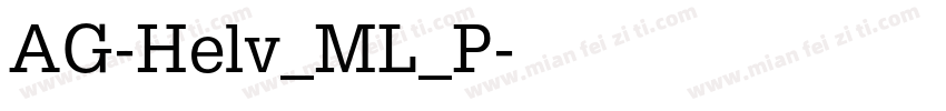 AG-Helv_ML_P字体转换