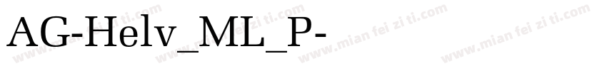 AG-Helv_ML_P字体转换
