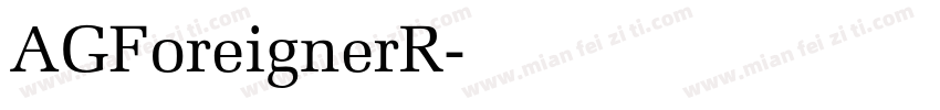 AGForeignerR字体转换