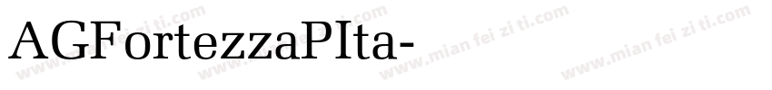 AGFortezzaPIta字体转换