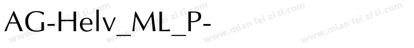 AG-Helv_ML_P字体转换