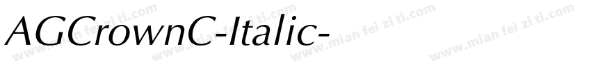 AGCrownC-Italic字体转换