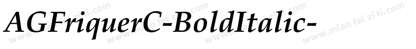 AGFriquerC-BoldItalic字体转换