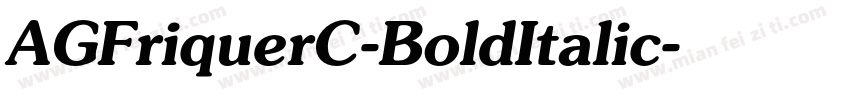 AGFriquerC-BoldItalic字体转换