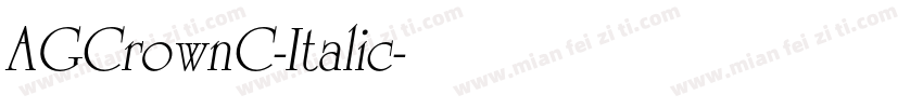 AGCrownC-Italic字体转换