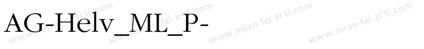 AG-Helv_ML_P字体转换