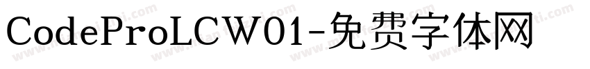 CodeProLCW01字体转换