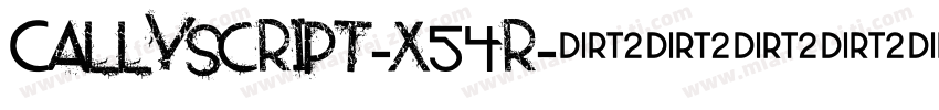 Callyscript-x54r字体转换