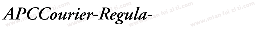 APCCourier-Regula字体转换