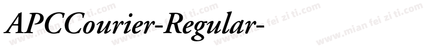 APCCourier-Regular字体转换