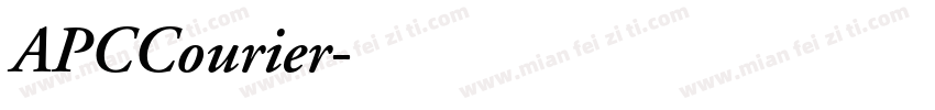 APCCourier字体转换