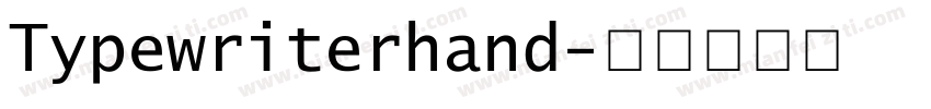 Typewriterhand字体转换