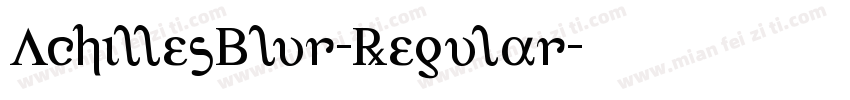 AchillesBlur-Regular字体转换