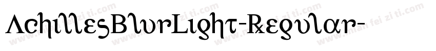 AchillesBlurLight-Regular字体转换