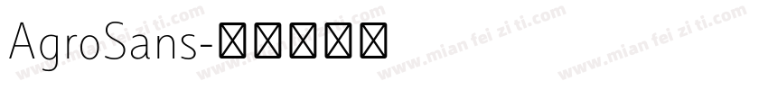 AgroSans字体转换