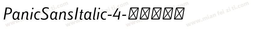 PanicSansItalic-4字体转换