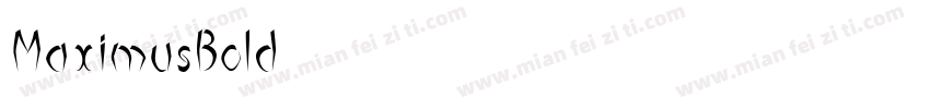 MaximusBold字体转换