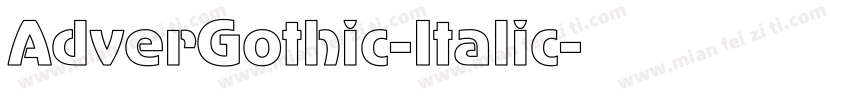 AdverGothic-Italic字体转换