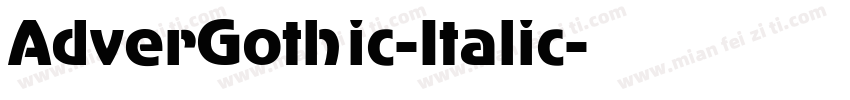 AdverGothic-Italic字体转换