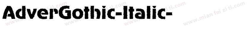 AdverGothic-Italic字体转换