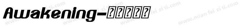 Awakening字体转换