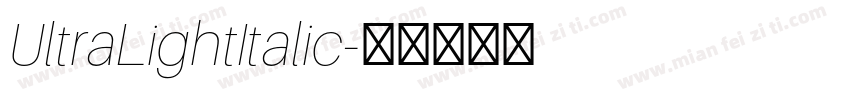 UltraLightItalic字体转换