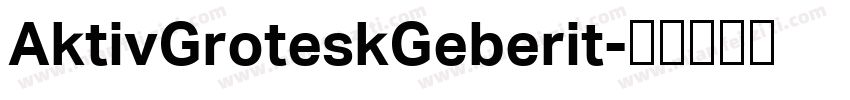AktivGroteskGeberit字体转换