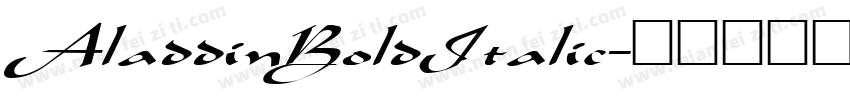 AladdinBoldItalic字体转换