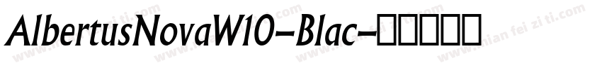 AlbertusNovaW10-Blac字体转换