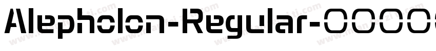 Alepholon-Regular字体转换