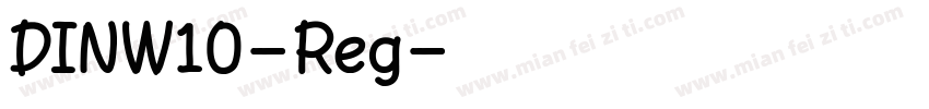 DINW10-Reg字体转换