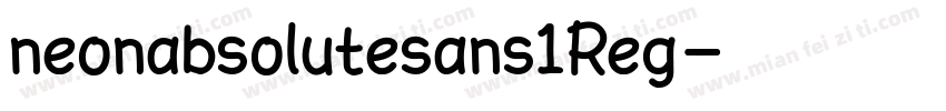 neonabsolutesans1Reg字体转换