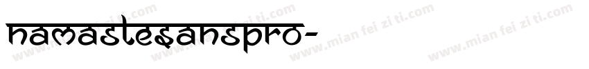 NamasteSansPro字体转换