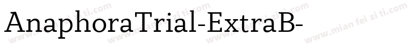 AnaphoraTrial-ExtraB字体转换